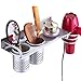 KINGSUPER Multifunctional Wall Mount Bathroom Organizer Collection Storage Bathroom Storage Rack Hair Dryer Holder Toothbrush Storage