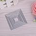 WJHWIP 7 Pcs Square Metal Cutting Dies Stencils Set DIY Scrapbook Album Paper Card Set Z