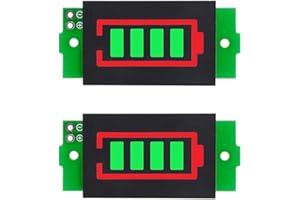 Haldzemo 1S 2S 3S 4S 5S 6S 7S 8S 1-8S Lithium Battery Capacity Indicator Module Capacity Checker 4 Sections Green LED Display