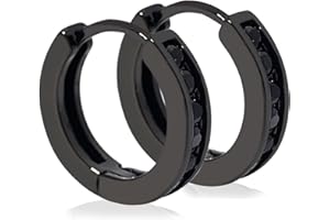 Tarsus Hypoallergenic Huggie Hoop Earrings for Men Women 18k Gold Plated Stainless Steel for Sensitive Ears Nickel Free Jewelry 12, 15mm