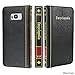 Eco-Fused Book Cover Case Compatible with Samsung Galaxy S8 - Wallet Style Credit Card and Bill Slots Inside - Vintage Encyclopedia Design for Your Modern Device - Faux Leather