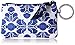 Vera Bradley Women's Cotton Zip ID Case Wallet, Cobalt Tile, One Size