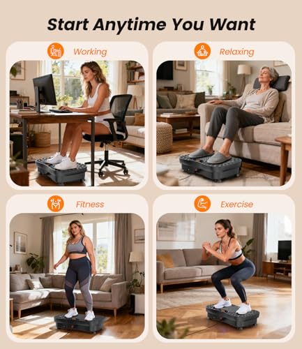 Vibrating Slimming Platform 200 W, 120 Levels, Remote Control, Load Capacity 120 kg – Vibrating Platform for Leg Circulation, Muscle Firming and Recovery – Ideal for Home