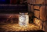 Solar Mercury Glass Mason Jar - 2 Pack Sunwind Silver Table Lamp Hanging Indoor Outdoor Lights for Garden, Patio Decoration(Silver)