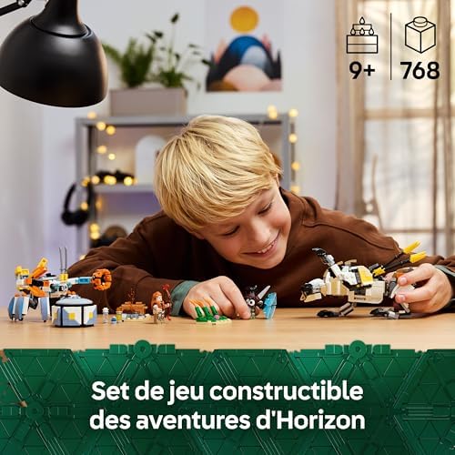 Horizon Adventures Aloy et Varl Contre Testudien et Dents de scie - Jeu de Construction pour garçons dès 9 Ans - Inclut Machines et créatures - Jouet Collector inspiré du Jeu vidéo 77037