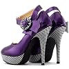 SHOW-STORY-Sexy-Flower-Ankle-Strap-Stripe-Stiletto-Platform-Pumps-ShoesLF30404