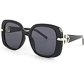 Bsreyeop Fashion Oversized Square Women and Men Sunglasses Vintage Hollow Luxury Sun Glasses UV400 Gradient Shades