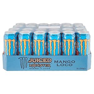 Monster Energy Mango Loco with Tropical Mango Juice With Carbonated Energy Drink Palette 1 x 500 ml