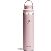 Hydro Flask Water Bottle - Insulated Stainless Steel - Wide Chug Lid, Non Spill, Leakproof in 24 Oz Tonal Trillium Pink