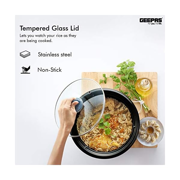 Geepas 450W Rice Cooker & Steamer with Keep Warm Function, 1L | Automatic Cooking, Non-Stick Inner Pot | Make Rice…