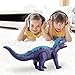 WANGGOOH LED Light Up and Walking Realistic Dinosaur Toy Roaring Sound with Swinging Tail Action，Dinosaur Toys for 3-12 Year Old Toddler Boy Girl Gift