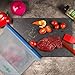 Reusable Silicone Food Storage Bag Food Grade Preservation Bag Airtight Seal Container for Nuts Fruit Vegetables Meat Juice etc Microwave Dishwasher Safe Versatile Kitchen Utensil (4 Packs)