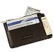 Slim RFID Blocking Leather Credit Card Wallet Provides Identity Theft Protection for 8 Cards in an Ultra-Slim Design with Zipper Compartment for Cash