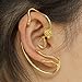 Beauty Belle Ear Crawler Earring Climber Rose The Beast Stud Cuff Ear Wrap Pin Vine Charm Clip On Jewelry Golden Plated