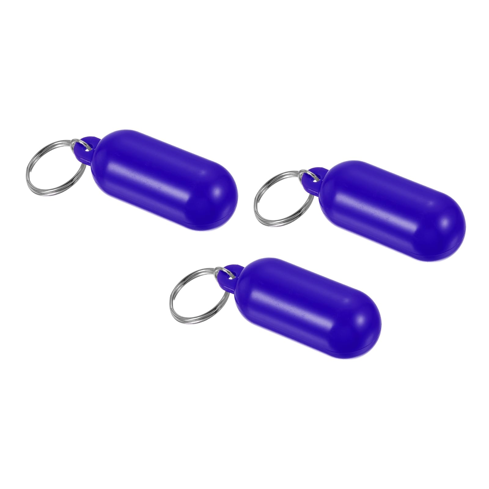 PATIKIL Floating Keychain, 3 Pack Plastic Key Float Surfing Fishing Marine Sailing Key Holder Buoyant Keyrings for Boating Kayaking Water Sports, Blue