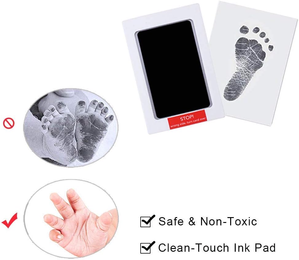 Cadeaux De Naissance Et Souvenirs Uamita Tampon Pour Imprimer Des Empreintes De Mains Et De Pieds De Bebe De 0 A 6 Mois Lempreinte Est Gravee Sans Aucun Contact Entre Le Bebe