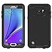 Galaxy Note 5 Waterproof Case,Underwater Cover Full Body Protective Shockproof Snowproof Dirtproof IP68 Certified Waterproof Case with Kickstand for Samsung Galaxy Note 5 (Black)