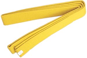 QYUU Double Wrap Taekwondo Belt Karate Judo Hapkido Martial Arts Uniform Color Rank Belt 220cm Yellow