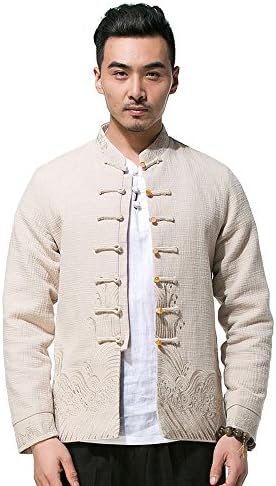 Men's Chinese Traditional Tang Suit Spring And Autumn Kung Fu Long Sleeve Slim Fashion Coats