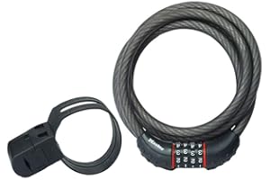 Master Lock Cable Lock, Set Your Own Combination Bike Lock, 6 ft. Long, Black, 8122D