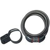 Master Lock Cable Lock, Set Your Own Combination Bike Lock, 6 ft. Long, Black, 8122D