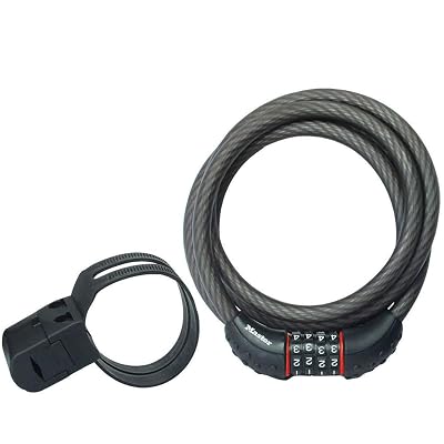 Master Lock Cable Lock, Set Your Own Combination Bike Lock, 6 ft. Long, Black, 8122D