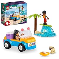 LEGO Friends Beach Buggy Fun 41725 Building Toy Set, Creative Fun for Toddlers Ages 4+, with 2 Mini-Dolls, Pet Dog and Dolphin Figures, a Beach Buggy Toy Car and Accessories