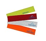Salzmann Waterproof Diamond Grade 3M Scotchlite reflective stickers. Car Auto Safety Reflective Stickers, Work for Motorcycle, bicycle, Sled and other safety needs, 4 PCS
