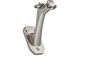 khtumeware 4 Pack Balcony Railing Satin Nickel handrail Bracket is Made of Solid zinc Alloy and is Suitable for Indoor stairc