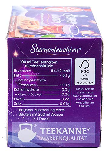 Teekanne Sternenleuchten, Früchtetee mit einem feinen Pflaumen- und Zimtgeschmack, 3er Pack (3 x 20 Teebeutel, 50 g) – Bild 6