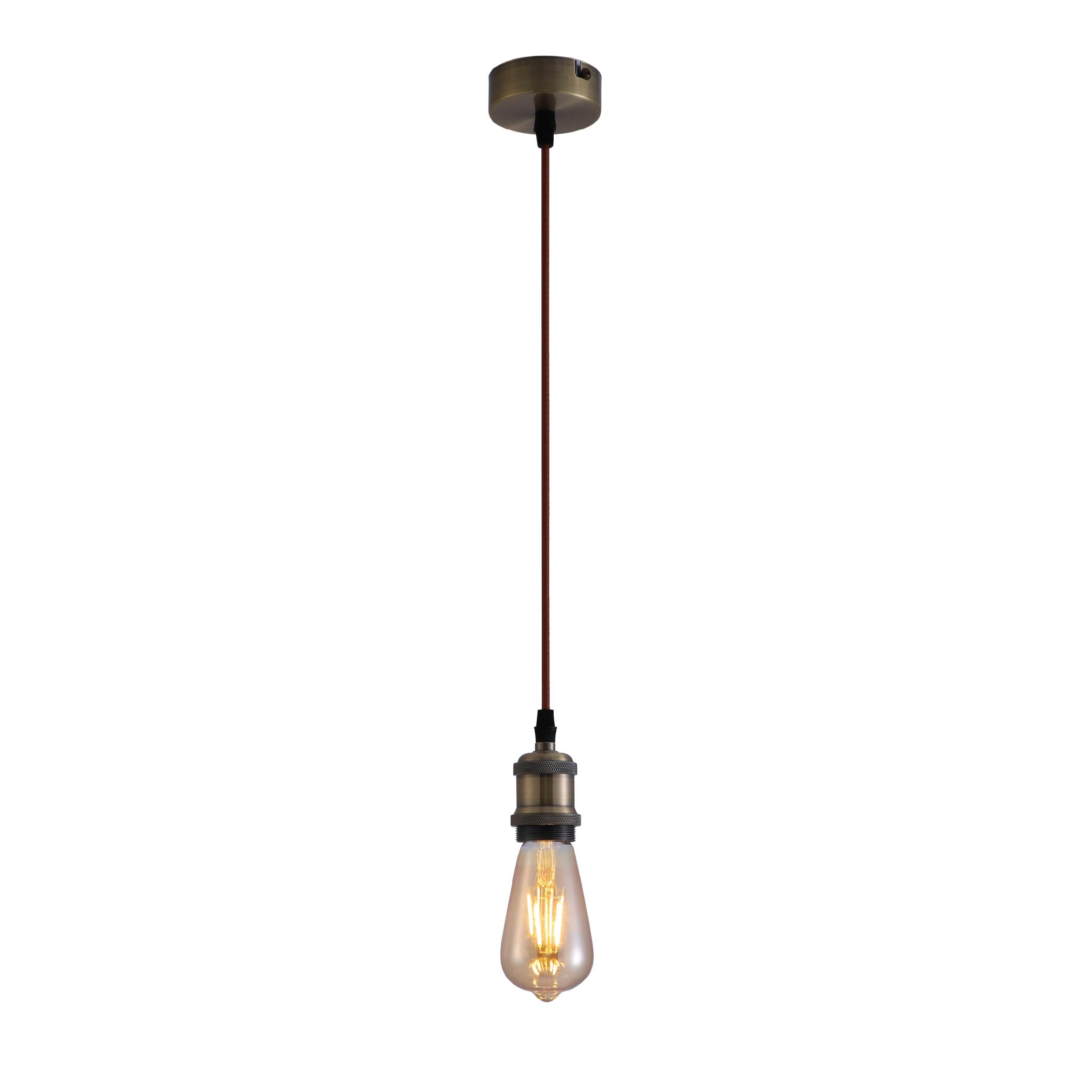 TEKLED® Basic Ceiling Light | Vintage Industrial Retro Pendant Light | E27 Edison | Modern Design Pendant Light | for Bar Kitchen Dining Room Bedroom Coffee Shop Bronze Grey ‎(Bulb not Included)