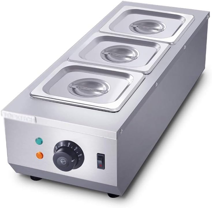 RMXMY Electric Three-Cylinder Chocolate Melting Pot, Chocolate Tempering Machine Melting Pot Melts Commercial Electric Auto Heater Liquid Warmer Stainless Steel