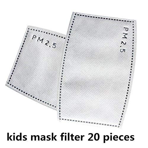 Ligart Kids Anti Pollution Mask with Activated Carbon N95 Filters Dust Mask Filtration Exhaust Gas Anti Pollen Allergy PM2.5 Air Filter Mask for Outdoor Activities 5Pcs