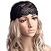 Binmer(TM) Fashion Hairband Gentlewomen Yoga Elastic Hair Band Vintage Cutout Lace Decoration Headband (Black)