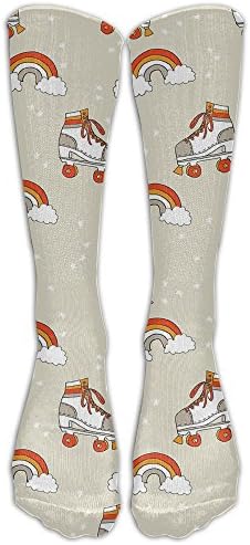 Unisex Cotton Roller Skates Rainbow Compression Sports Socks