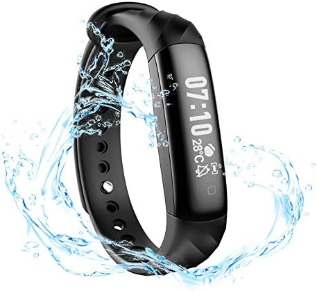 KEDA Fitness Tracker, Waterproof Activity Tracker OLED Touch Screen Watch Bluetooth Pedometer Smart Bracelet for iOS And Android Smartphone (Black)