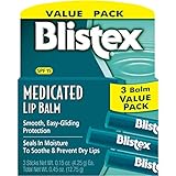 Blistex Medicated Lip Balm SPF 15, 3 Count