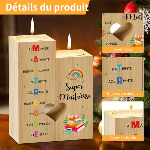Tulolvae Teacher Gift End of Year, Candelabra Thank You Best Gifts Women Teacher Birthday Graduation Christmas Idea