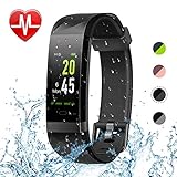 Letsfit Fitness Tracker Color Screen HR, Heart Rate Monitor Watch, IP68 Waterproof Activity Tracker, Step Counter, Bluetooth Sleep Monitor, 14 Sport Modes, Pedometer Watch for Men Women Kids