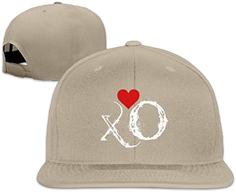 The Weeknd XO Heart Sweet Logo Record Label Cheap Unisex Oblique Cotton Cloth Lightweight Baseball Cap Suitable Sports Adjustable Size 3.54x2.75inch Adjustable Hat For His And Hers
