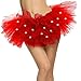 Tutu Skirts for Women Red Tutu Women's LED Light Up Neon Tulle Glow Night 5K Run Tutu Skirt, Red One Size