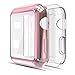 Simpeak Screen Protector Case Compatible with Apple Watch 38mm Series 2 Series 3, Pack of 2, All-Around, Clear+Rose Gold
