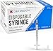 Disposable Luer Slip 1ml Syringes 100-Pack (No Needles) | FDA-Approved & Individually Packed Luer-Slip Tip Syringe Set | Sterile Non-Toxic Slip Type Medicine Syringes for Doctors & Vets | Value Pack