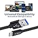 USB Type C Cable,JSAUX (2-Pack 6.6FT) USB 3.0 to USB C Cable Fast Charger Nylon Braided Cable for Samsung Galaxy Note 8 S8 plus,Pixel XL,Moto Z ,LG V30 G5 G6 V20,Nexus 6P Nintendo Switch More(Black)