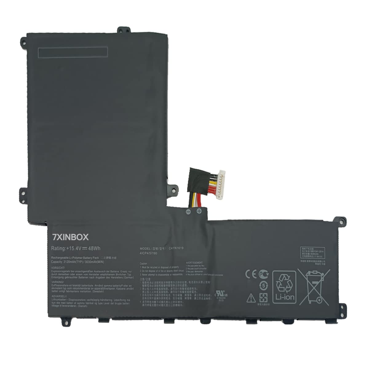 7xinbox C41N1619 C41PKCH 0B200-02350100M Replacement Laptop Battery for ASUS B9440 B9440UA7200 B9440UA7500 Compatible with ASUS Pro B9440 B9440UA B9440UA-XS51 B9440UA-XS74 Series Laptop [15.4V 48Wh]