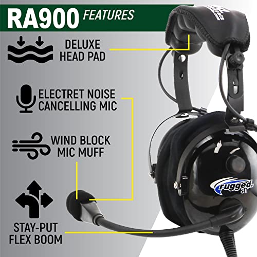 Rugged Air RA900 General Aviation Instructor Pilot Headset Features