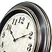45MinST 18 Inches Retro Wall Clock, Silent Non Ticking Battery Operated Movement, Home/Wall Decor, Easy to Read, Decorate Bedroom/Living Room/Office