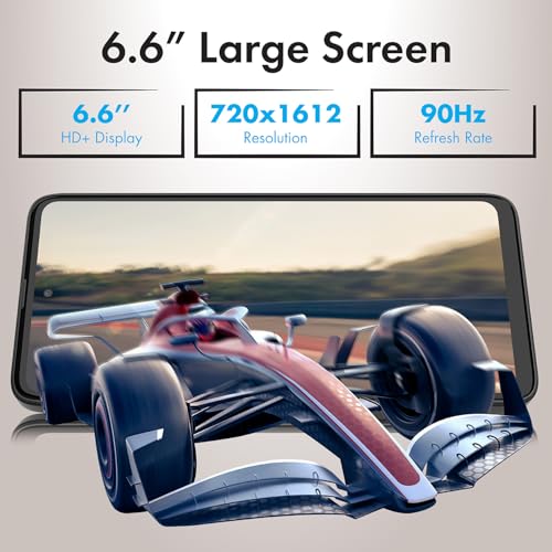 NUU N10 Basic Cell Phone for T-Mobile, Mint, Metro, Qlink, Tello and More 4GB/128GB, Perfect for Teenagers, Dual SIM 4G, Octa-Core 6.6