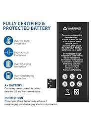 ZURUN 1560mAh Batería 5S   5C de reemplazo de polímero de ión de litio de alta capacidad Compatible con iPhone 5S   5C con kit de reemplazo de reparación Herramientas Tiras adhesivas 0 Ciclo  2 Año de garantía (No para iP5)