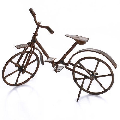 Pair of Retro Look Miniature Metal Bicycles for Dollhouses, Crafting and Creating